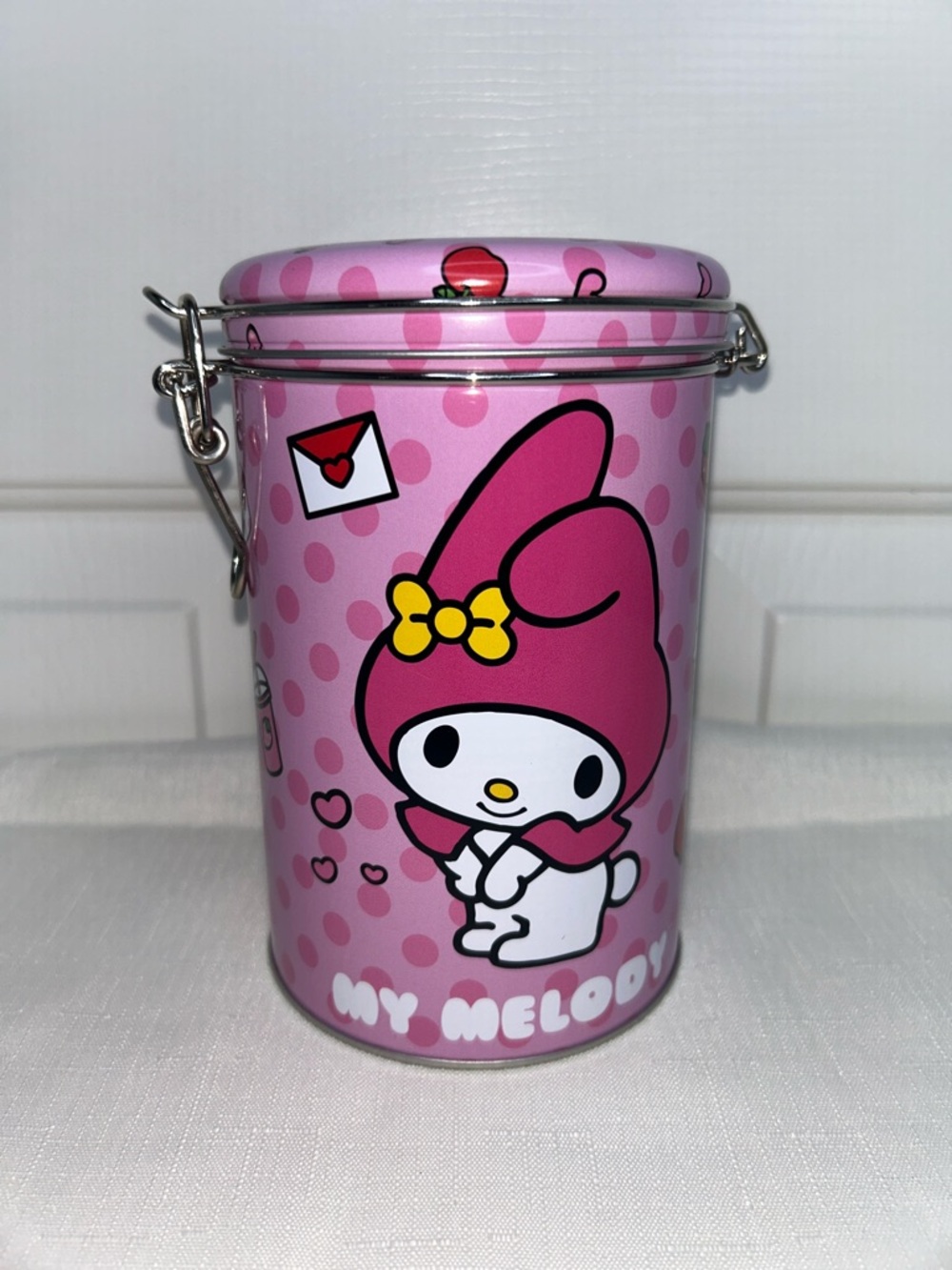 Hello Kitty & Friends My Melody Pink Polka Character Tin Canister